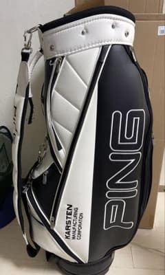 PING KARSTEN キャディバッグ ホワイト・ブラック PING ゴルフ キャディバッグ ブラック ホワイト - メルカリ