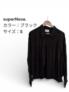 superNova. ジャガードシャツ ブラック Sのサムネイル