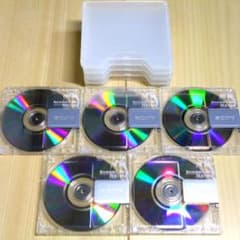 ①SONY MD 74,80分 5枚セット ケース付 自作インデックス付のサムネイル