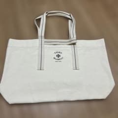 非売品 Tory Burch トートバッグ アイボリー キャンバス - メルカリ