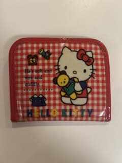 ハローキティ 二つ折り財布 レッド ギンガムチェックのサムネイル