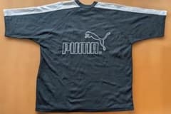 PUMA プーマ　ロゴ刺繍 スポーツ Tシャツ　M　ブラック　トレーニングウェアのサムネイル