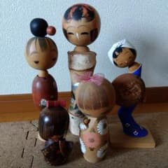 昭和レトロ 木製こけし人形セット - メルカリ