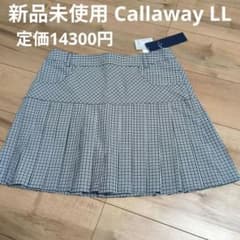 新品未使用】Callaway ギンガムチェック プリーツスカート 女性LL