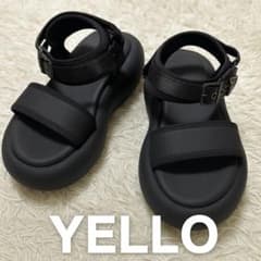 希少XL YELLO 厚底サンダル 25.5-26 ウエスタンバックル 黒 希少XL YELLO 厚底サンダル 25.5-26 ウエスタンバックル 黒 - メルカリ
