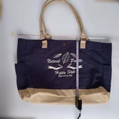 Natural Palette トートバッグ ネイビー ベージュのサムネイル