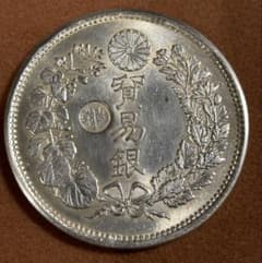 貿易銀 明治七年 重量約27.12 直径38.82 厚さ2.66 - メルカリ