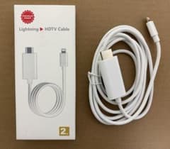 Lightning to HDMI 変換ケーブル ホワイトのサムネイル