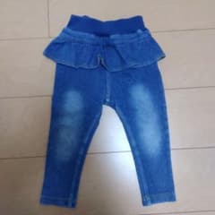 petit main フリル付きデニムパンツ 80のサムネイル