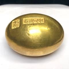 縁起物　金元宝 金卵型 オブジェ刻印付き 開運金卵　置物　永久保存 縁起物 金元宝 金卵型 オブジェ刻印付き 開運金卵 置物 永久保存