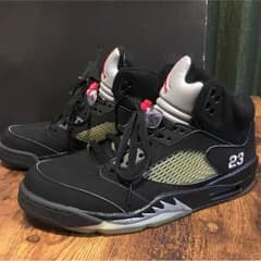 AIR JORDAN 5 RETRO   エアジョーダン５ 黒/銀 ナンバリングのサムネイル