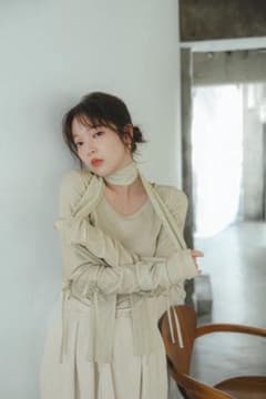 Andequal ribbon sleeve tops シルバーのサムネイル