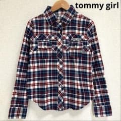 tommy girl コットン　長袖シャツ　チェック　Y2K XS 日本製