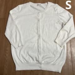 UNIQLOレディース 七分袖 カーディガン ホワイト シンプル