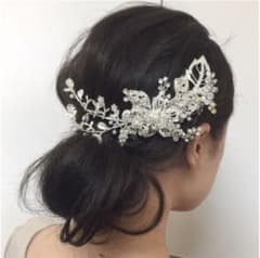 【ちゃんあむちゃん様専用/ヘッドドレス】髪飾り 結婚式のサムネイル
