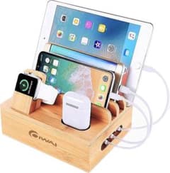 OIWAI 충전 스테이션 충전 스탠드 ipad 충전 스마트 폰 충전 스탠드 나무