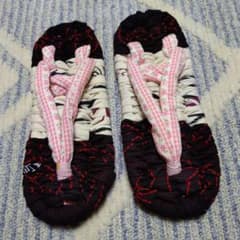 ハンドメイド　布ぞうり 布草履　25cm　11番のサムネイル