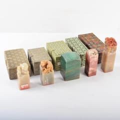 中国　書道具　篆刻　玉石寿山石芙蓉石など　印材　5点まとめて　F　R5215 m86732951328_1.jpg?1669948663