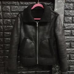未使用に近いLOVELESSリバーシブル黒 B3フェイクムートン×ボア 