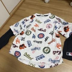 MLB 総柄 長袖Tシャツ ロンT キッズのサムネイル