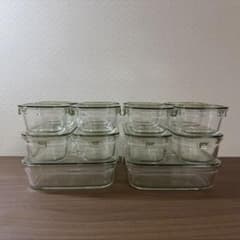 iwaki(イワキ) 耐熱ガラス 保存容器 オリーブグリーン 14点セットのサムネイル