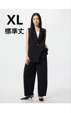 ユニクロ　ウルトラストレッチアクティブワイドパンツ　XL 標準丈　ブラックのサムネイル