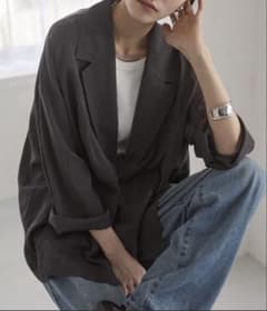 ANGIE シアージャケット　ダークグレーのサムネイル
