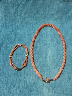 珊瑚 ネックレス ブレスレット セットのサムネイル