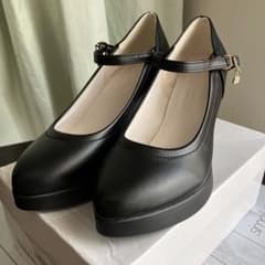厚底パンプス　黒　23.5〜24.0センチのサムネイル