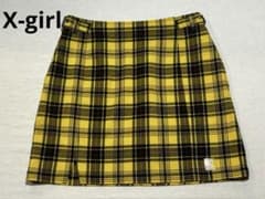 X-girl チェック柄 ミニスカート イエロー♪のサムネイル