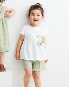 Malvi&Co ISI ペプラムジャージーTシャツ+ショートパンツセットのサムネイル