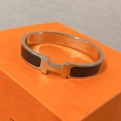 HERMES H ブレスレット シルバー/ブラックのサムネイル