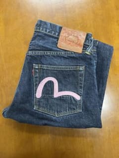 evisu 濃紺　ピンク刺繍デニムのサムネイル