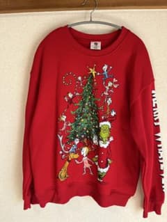 グリンチ LEDライト付きスウェット M クリスマス　パーティ　アメリカのサムネイル