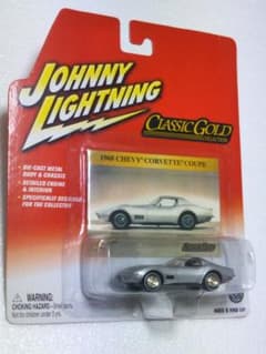 ジョニーライトニング　1968 CHEVY コルベット　クーペ　1/64のサムネイル