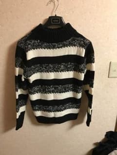 ニット ボーダー タートルネックのサムネイル