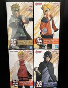 NARUTO疾風伝 ナルト ミナト ボルト サスケ フィギュア まとめ売り 忍界造形列伝フィギュア ナルト サスケ ミナト ボルト 4体セット
