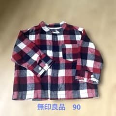 無印良品 MUJI チェック柄シャツ 90cm 秋コーデのサムネイル