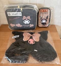 クロミ 当たりくじ コスメケース・耳付き帽子 ヒョウ柄リボン・ポーチのサムネイル