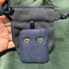 【完売品】APM Monaco ハートピアス マラカイト ゴールドカラーのサムネイル