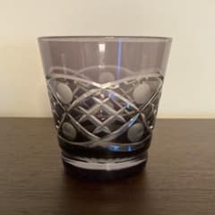 色被せ硝子　江戸切子　グラス　紫　伝統工芸品　 太武朗工房　品番G21-004 色被せ硝子 江戸切子 グラス 紫 伝統工芸品 太武朗工房 品番G21-004