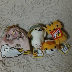 ねこあつめ ４点セット ☆ きんちゃく ぬいぐるみのサムネイル