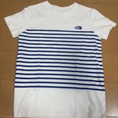 THE NORTH FACE ボーダー 半袖Tシャツ ホワイト×ブルー Mのサムネイル