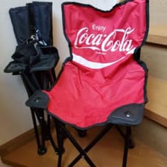 Coca-Cola 折りたたみチェア 赤 黒 2色セットのサムネイル