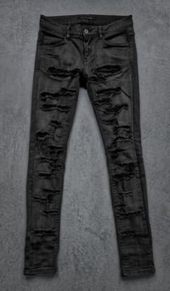 着画あり NO ID. Black coating Destroy skinny - メルカリ