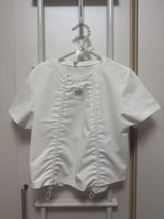 WHO'S WHO gallery /ホワイト ギャザーショート丈Tシャツ Fのサムネイル