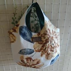 専用❤️ころりんバック★バルーン❤️ブラウン花水彩画柄のサムネイル