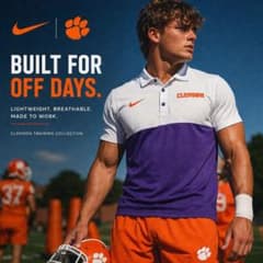 M】NIKE ポロシャツ クレムソン大学 Clemson パープル - メルカリ