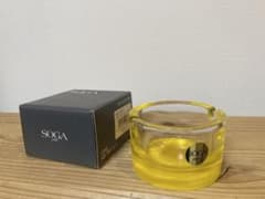 SOGA JAPAN ガラス灰皿 イエロー 小物入れ インテリアレトロのサムネイル