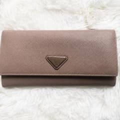 美品　PRADA サフィアーノ 長財布 サフィアーノ トライアングル ベージュのサムネイル
